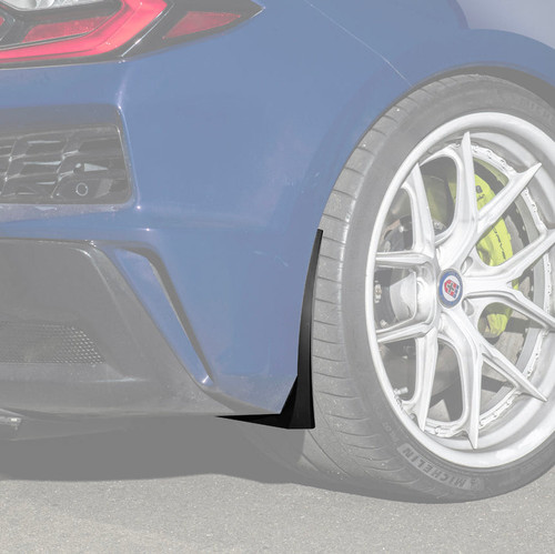 EOS Extended Rear Splash Guards - Matte Black - C8 Corvette Z06 (MF-1266-ABS)