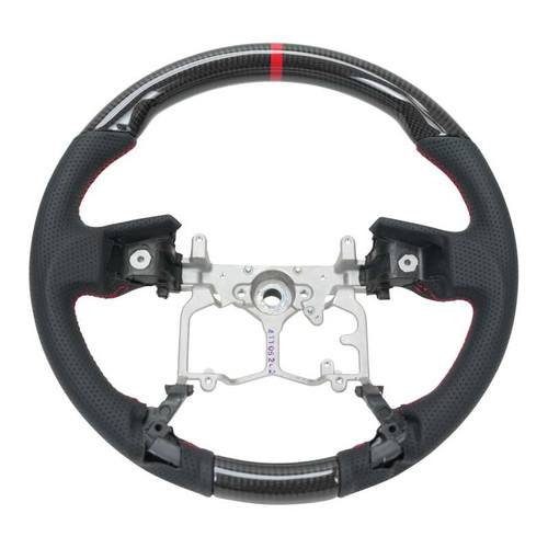 NRG 12-23 Toyota Tacoma OEM Plus Carbon Fiber Steering Wheel w/ Red Stitch & Red Center Mark - RST-TA3-CRD Photo - Primary