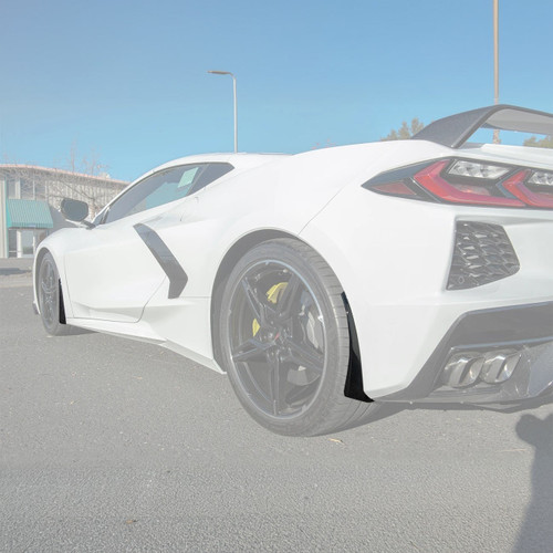EOS Extended Front & Rear Splash Guards - Carbon Flash - C8 Corvette
