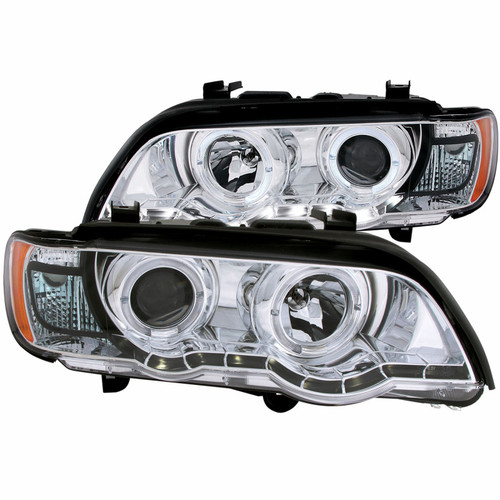 ANZO 2000-2003 BMW X5 Projector Headlights w/ Halo Chrome - 121397