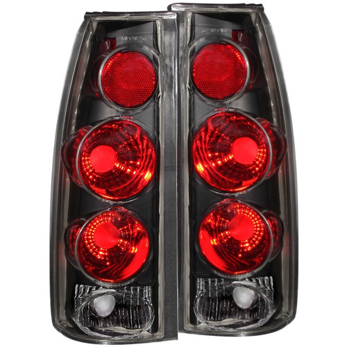 ANZO 1999-2000 Cadillac Escalade Taillights Black 3D Style - 211019