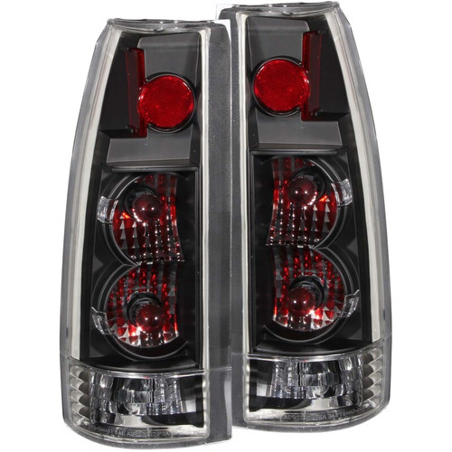 ANZO 1999-2000 Cadillac Escalade Taillights Black - New Gen - 211144