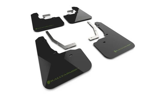 Rally Armor 2026 Subaru  Forester Wilderness Black UR Mud Flap w/Green Logo - MF152-UR-BLK-AGN Photo - Primary