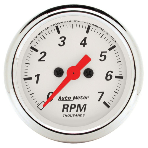 Autometer Arctic White 2-1/16in 7k RPM In-Dash Tachometer - 1397