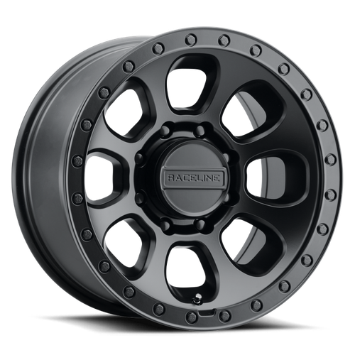 Raceline 961B Bolt 17x9in / 8x165.1 BP / -12mm Offset / 130.81mm Bore - Satin Black - 961B-79080-12 Photo - Primary