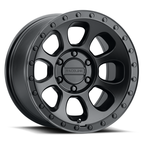 Raceline 961B Bolt 17x9in / 8x180 BP / -12mm Offset / 130.81mm Bore - Satin Black - 961B-79088-12 Photo - Primary