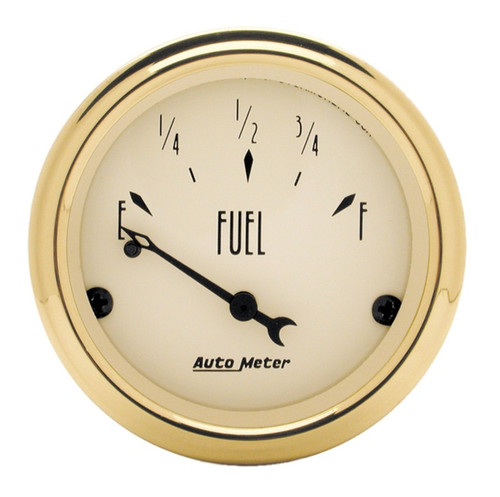 AutoMeter Gauge Fuel Level 2-1/16in. 0 Ohm(e) to 90 Ohm(f) Elec Golden Oldies - 1504