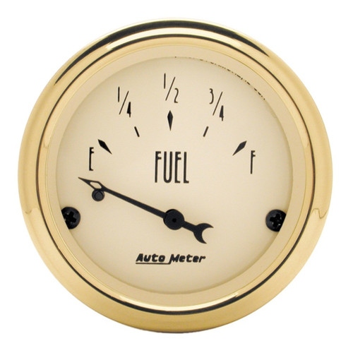 AutoMeter Gauge Fuel Level 2-1/16in. 0 Ohm(e) to 30 Ohm(f) Elec Golden Oldies - 1507