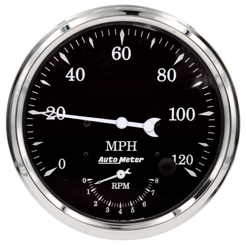 Auto Meter Old Tyme Black Tach/Speedo 5in. - 120mph & 8k RPM - 1770 Photo - Primary