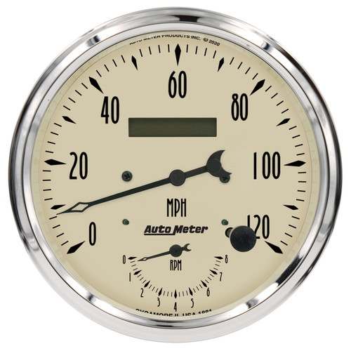 Autometer Antique Beige Tach/Speedo 5in. - 120mph & 8k RPM - 1870 Photo - Primary
