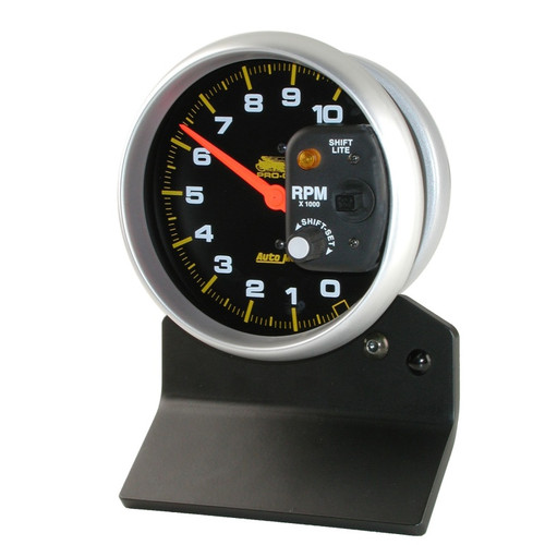 Autometer Pro-Cycle Gauge Tach 5in 10K Rpm W/ Shift-Lite 2 & 4 Cylinder Black Pro-Cycle - 19208