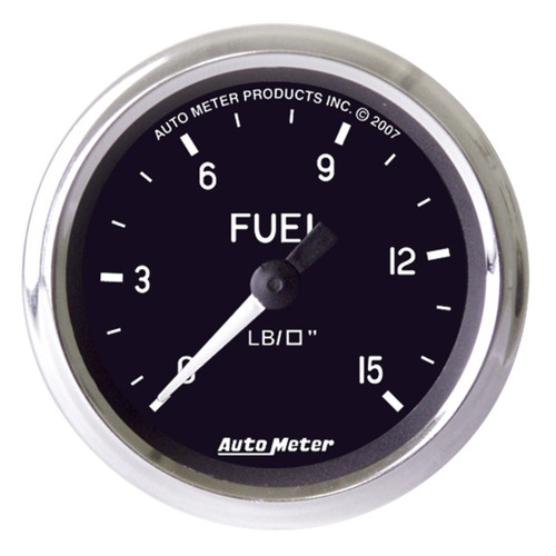 Autometer Cobra 2 inch 0-15 PSI w/ ISO Fuel Pressure Gauge - 201010