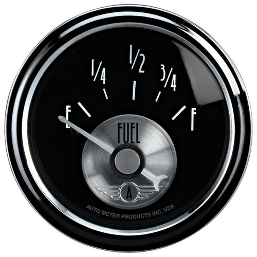 Autometer Prestige Series Black 52mm 0-90OHM Short Sweep Electronic Fuel Level Gauge - 2014