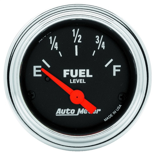 Autometer Traditional Chrome 2-1/16in 33 Ohm - 240 Ohm Full Electrical Fuel Level Gauge - 2516