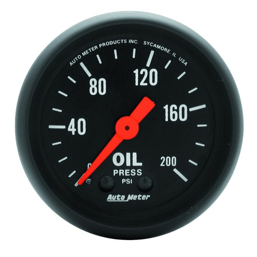 Autometer Z Series 52mm 0-200 PSI Mechanical Oil Pressure Gauge - 2605