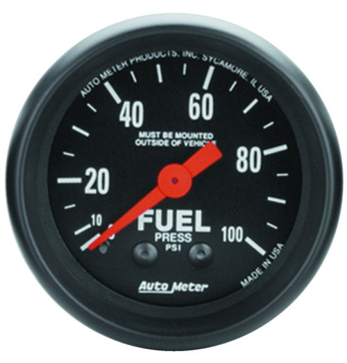 Autometer Z Series 52mm 0-100 PSI Mechanical Fuel Pressure Gauge - 2612