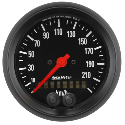 Autometer Z Series 3-3/8in 0-225KM/H (GPS) Speedometer Gauge - 2680-M