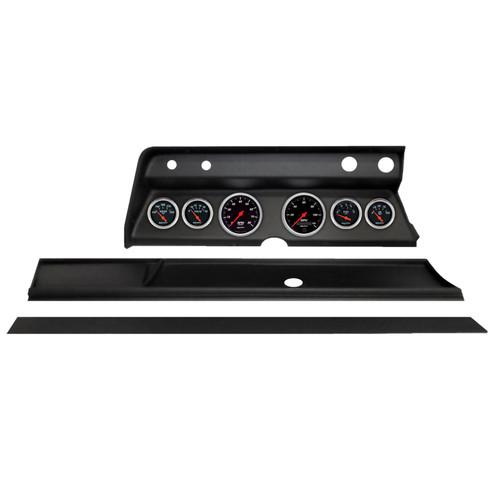 Autometer Designer Black Direct Fit Dash Kit 1967 Chevy Chevelle (2 x 3-3/8in. / 4 x 2-1/16in.) - 2932-06 Photo - Primary