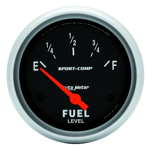 AutoMeter Gauge Fuel Level 2-5/8in. 0 Ohm(e) to 90 Ohm(f) Elec Sport-Comp - 3514