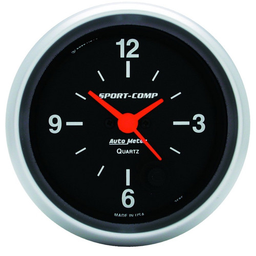 Autometer 2-5/8in 12 Hour Analog Clock Gauge - 3585
