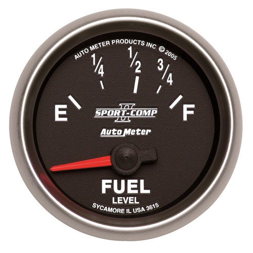 Autometer Sport-Comp II 52mm 73-10 ohms Short Seeep Electronic Fuel Level Gauge - 3615