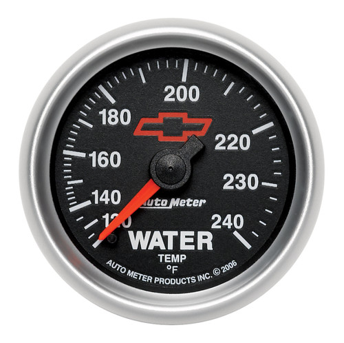 Autometer Sport-Comp II 2-1/16in 120-240 Deg Mechanical Water Temp Gauge - Bowtie Black - 3632-00406