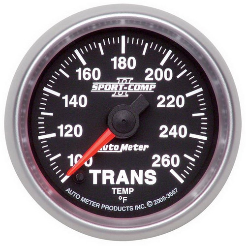 Autometer Sport-Comp II 52.4mm 100-260 Deg. F Transmission Temprature Gauge - 3657