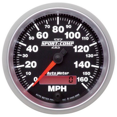 Autometer Sport-Comp II 3-3/8in 0-160MPH In-Dash Electronic Programmable Speedometer - 3688