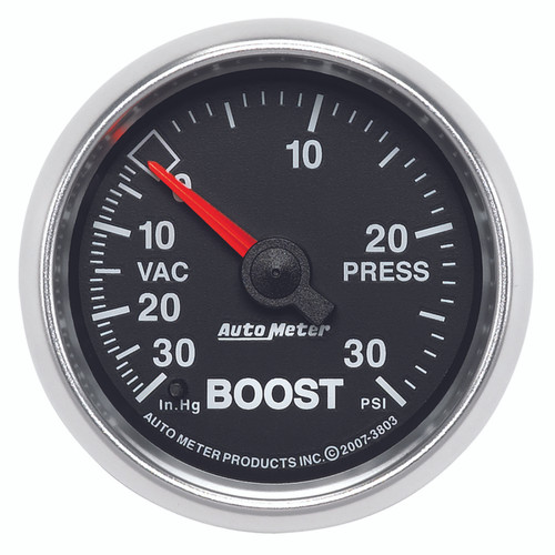 Autometer GS 52mm 30 In Hg.-Vac/30 PSI Mechanical Vacuum/Boost Gauge - 3803