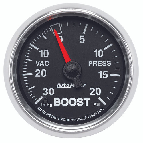 Autometer GS 52mm 30 in Hg/20 psi Mechanical Vacuum/Boost Gauge - 3807