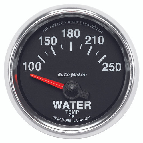 Autometer GS 52mm 100-250 Deg F Short Sweep Electronic Water Temperature Gauge - 3837