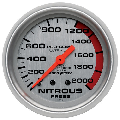 AutoMeter Gauge Nitrous Pressure 2-5/8in. 2000PSI Mechanical Ultra-Lite - 4428