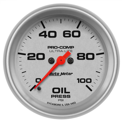 Autometer Ultra-Lite 66.7mm Full Sweep Electronic 0-100 PSI Oil Pressure Gauge - 4453