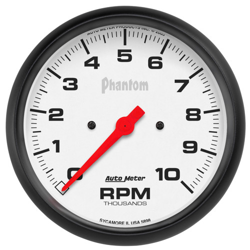 Autometer Phantom 5in 10000 RPM In-Dash Electronic Single Range Tachometer - 5898