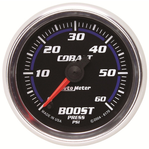 Autometer Cobalt 52mm 0-60 PSi Boost Gauge - 6170