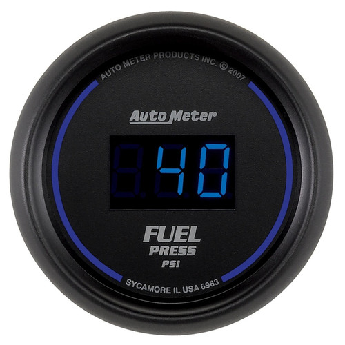 Autometer 52.4mm 1-100 PSI Black Digital Fuel Pressure Gauge - 6963