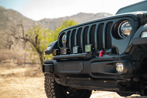 DV8 Offroad 2018-2025 Wrangler JL Push Bar for Mopar Rubicon Steel Bumper - LBJL-13 Photo - Primary
