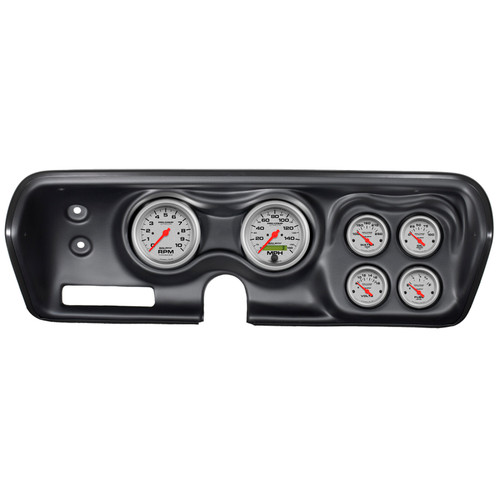 Autometer Ultra-Lite Kit 71-74 Charger/ GTX/ Road Runner Dash Kit 6pc Tach/MPH/Fuel/Oil/WTMP/Volt - 7030-UL