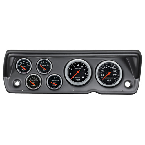 Autometer Sport-Comp 70-76 Duster/ Demon/ Dart Dash Kit 6pc Tach / MPH / Fuel / Oil / WTMP / Volt - 7031-SC