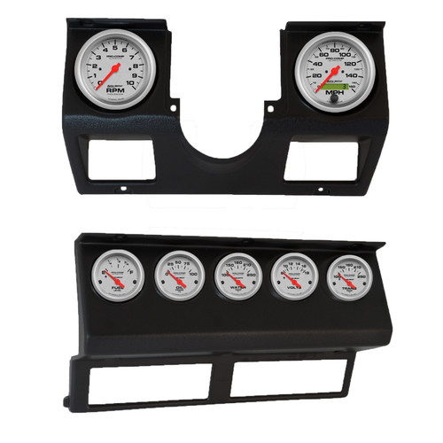 Autometer Ultra-Lite Direct Fit Dash Kit 87-96 Jeep Wrangler YJ (Tach/MPH/FL/OilP/WTMP/VLT/TRNS) - 7040-13 Photo - Primary