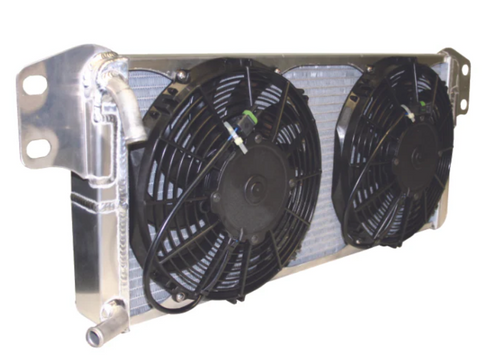 AFCO Heat Exchanger w. Fans - Satin Finish - 10-15 Camaro SS / 12-15 Camaro ZL1 (80283PRO)