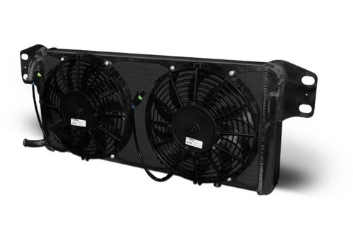 AFCO Heat Exchanger w. Fans - Black Finish - 10-15 Camaro SS / 12-15 Camaro ZL1 (80283PROB)