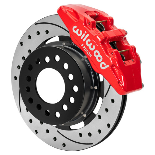 Wilwood Ford Mustang II Dynapro Front Brake Kit w/ 12.19in Drilled & Slotted Rotor - Red - 140-18365-DR Photo - Primary