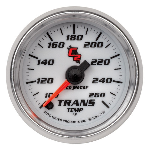Autometer C2 52mm 100 - 260 Deg. F Electronic Trans Temp Gauge - 7157