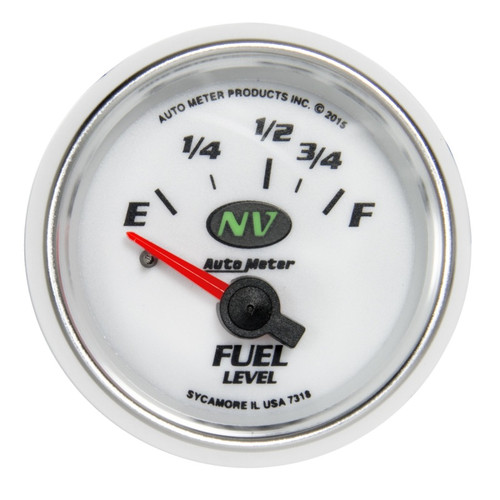 Autometer NV Gauge Fuel Level 2 1/16in 16e To 158f Elec NV - 7318
