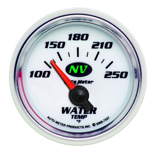 AutoMeter Gauge Water Temp 2-1/16in. 100-250 Deg. F Electric NV - 7337