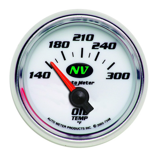 AutoMeter Gauge Oil Temp 2-1/16in. 140-300 Deg. F Electric NV - 7348