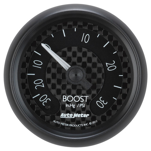 Autometer GT Series 52mm Mechanical 30 In Hg/30 psi Vacuum/Boost Gauge - 8003