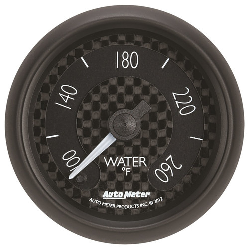 Autometer GT Series 52mm Full Sweep Electronic 100-260 Deg F Water Temperature Gauge - 8055