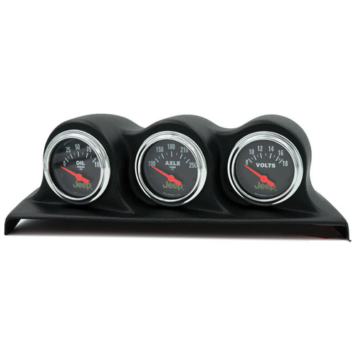 Autometer 07-10 Jeep Wrangler JK Oil PSI/Axle Temp/Volt 3 Piece Gauge Kit - 8200